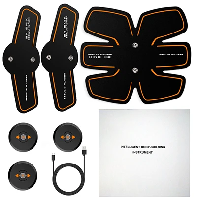Whole Set(with Box) Здоровье abs стимулятор мышц живота массажер Электрический Фитнес миостимулятор EMS тренажер для тела Массажер для снижения веса унисекс - Цвет: Whole Set(with Box)