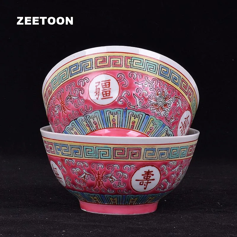 1 шт керамический фарфор Jingdezhen чаша ручной росписью Пастель столовая посуда дома