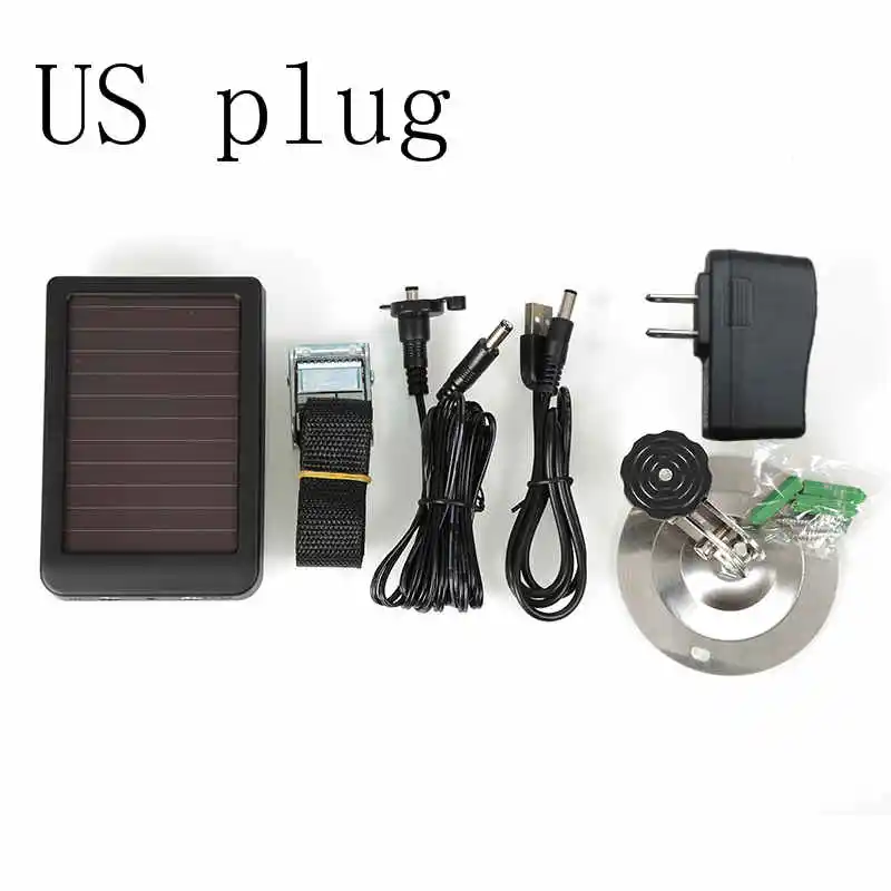 US Plug Skatolly 1500 мАч Солнечная Панель зарядное устройство с европейской вилкой батарея банк питания для охоты камеры s HC300 HC300M HC500 серии Скаутинг камеры - Цвет: US Plug