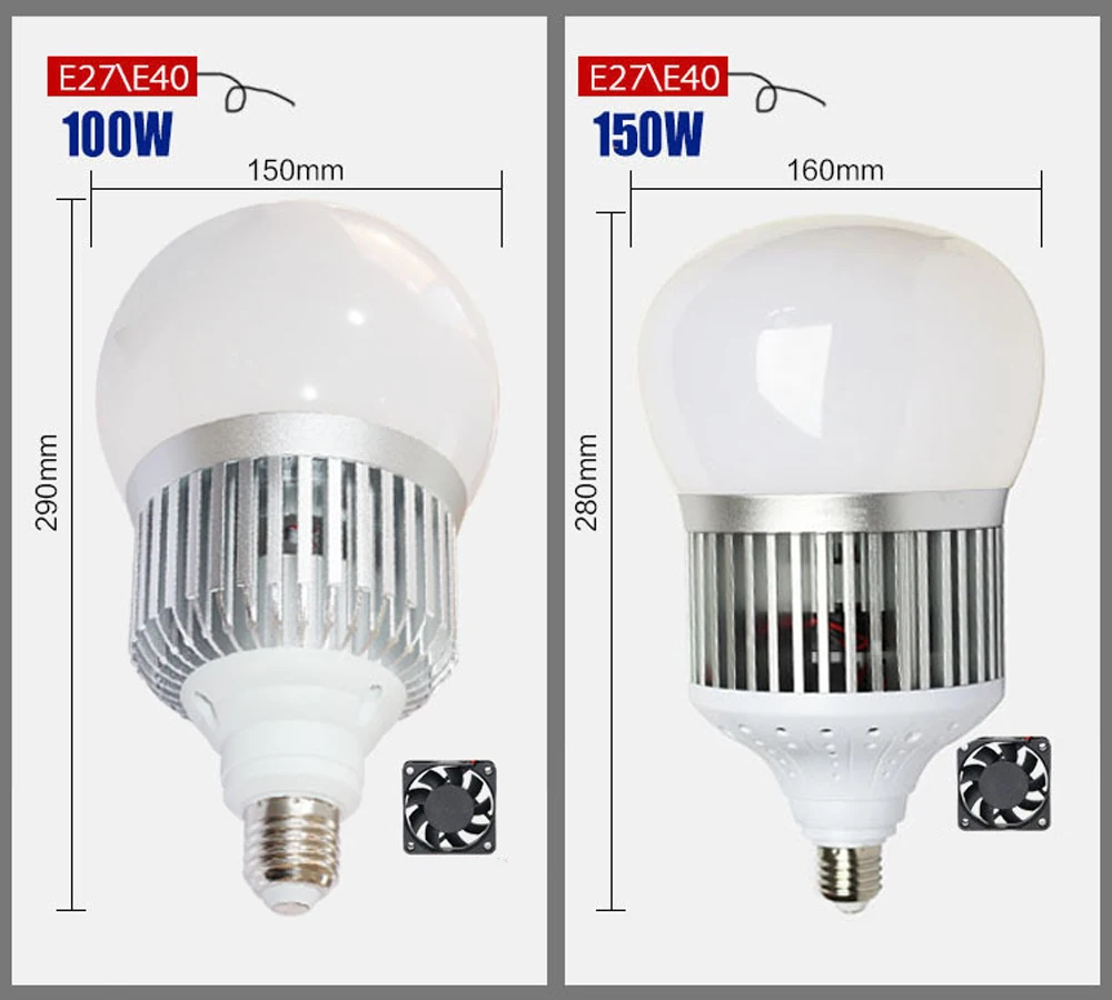 Высокомощная Светодиодная лампа 30 Вт 150 3535SMD E40 E27 светодиодная для склада AC220V