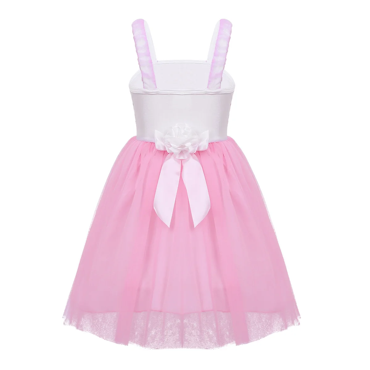 Новинка летнее балетное платье для девочек платья с цветочным узором и блестками