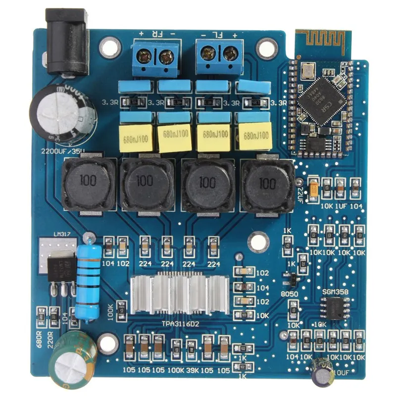 Frss Доставка новый продукт 24VDC TPA3116 Плата усилителя Bluetooth класса D 50 Вт * 2 A плата CSR4.0