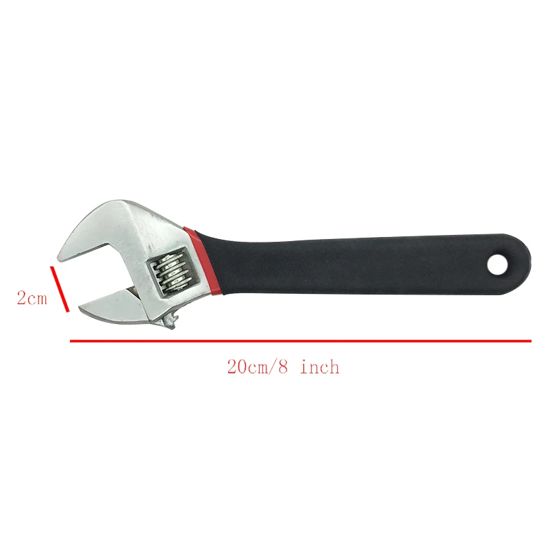 8 дюймов/200 мм регулируемый гаечный ключ универсальный для труб Нескользящие