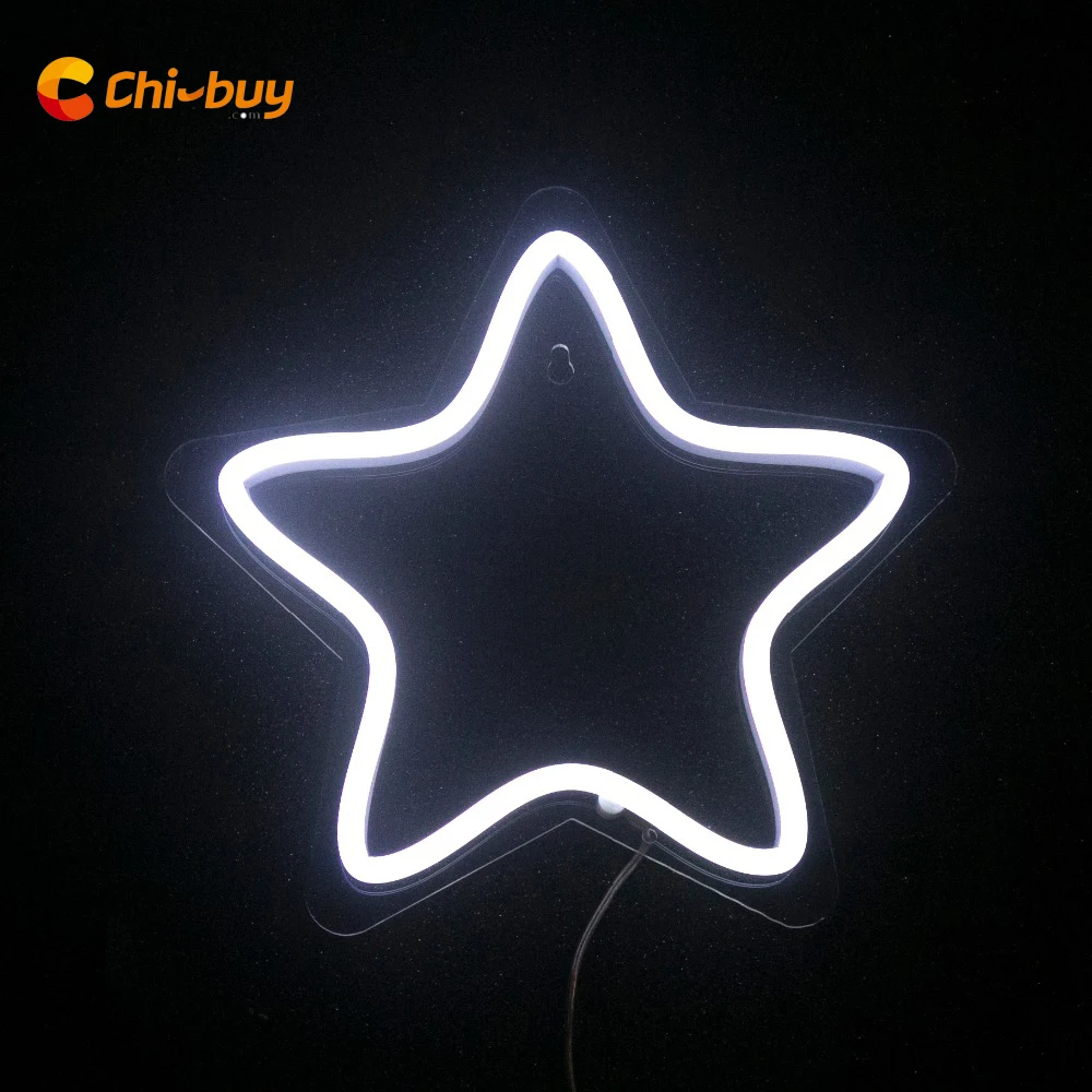 Chi-buy светодиодная неоновая вывеска с пентаграммой для свадебной вечеринки