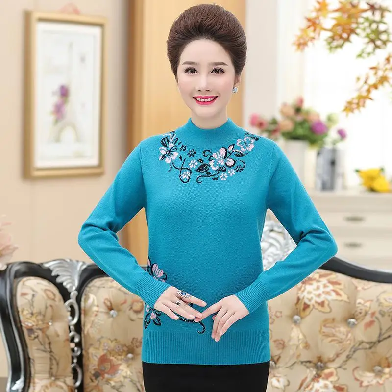 

Женский осенне-зимний свитер с высоким воротником, пуловер, свитер с принтом, Женский Повседневный пуловер, свитер для женщин T314