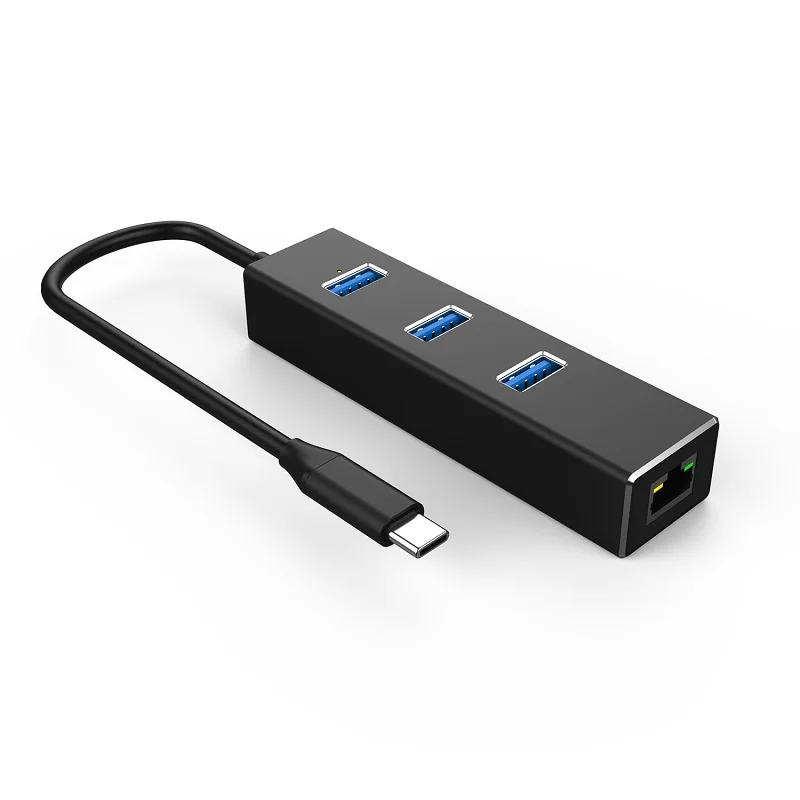 USB C to RJ45 USB3.0 JZYuan USB C Ethernet адаптер сетевой карты USB-C для оптоволкна вай-RJ45 локальной сети для MacBook Windows 7/8/10 Тип C Ethernet 10/100/1000 Мбит/с - Цвет: USB C to RJ45 USB3.0