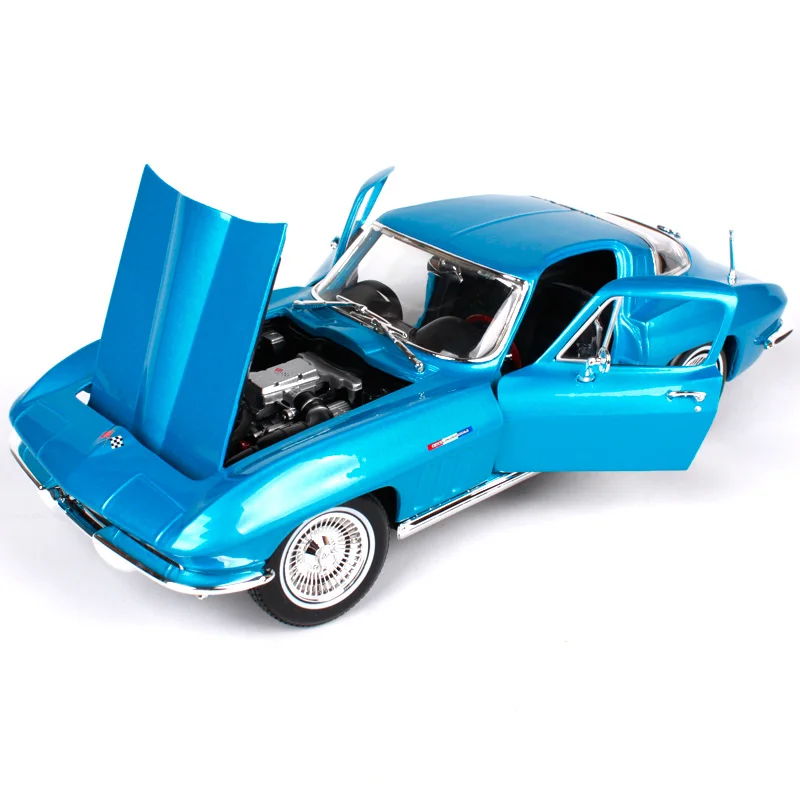 Maisto 1:18 1965 chevrolet chevelle серебристо синий автомобиль литой 242*100*68 мм роскошный