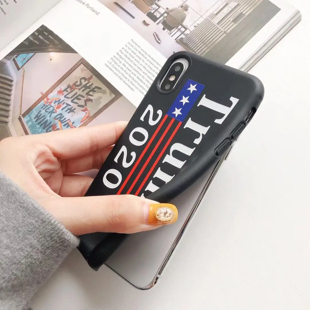 Роскошный Американский Трамп узор телефонные чехлы для iPhone 6 6s 7 8 плюс белый задняя крышка для iPhone X 10 XS XR MAX
