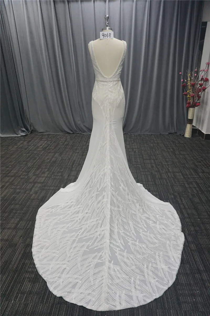 Robe de mariee Бохо свадебное красивое Русалка свадебное платье сексуальное с v-образным вырезом Русалка Большой поезд Свадебные платья для невесты