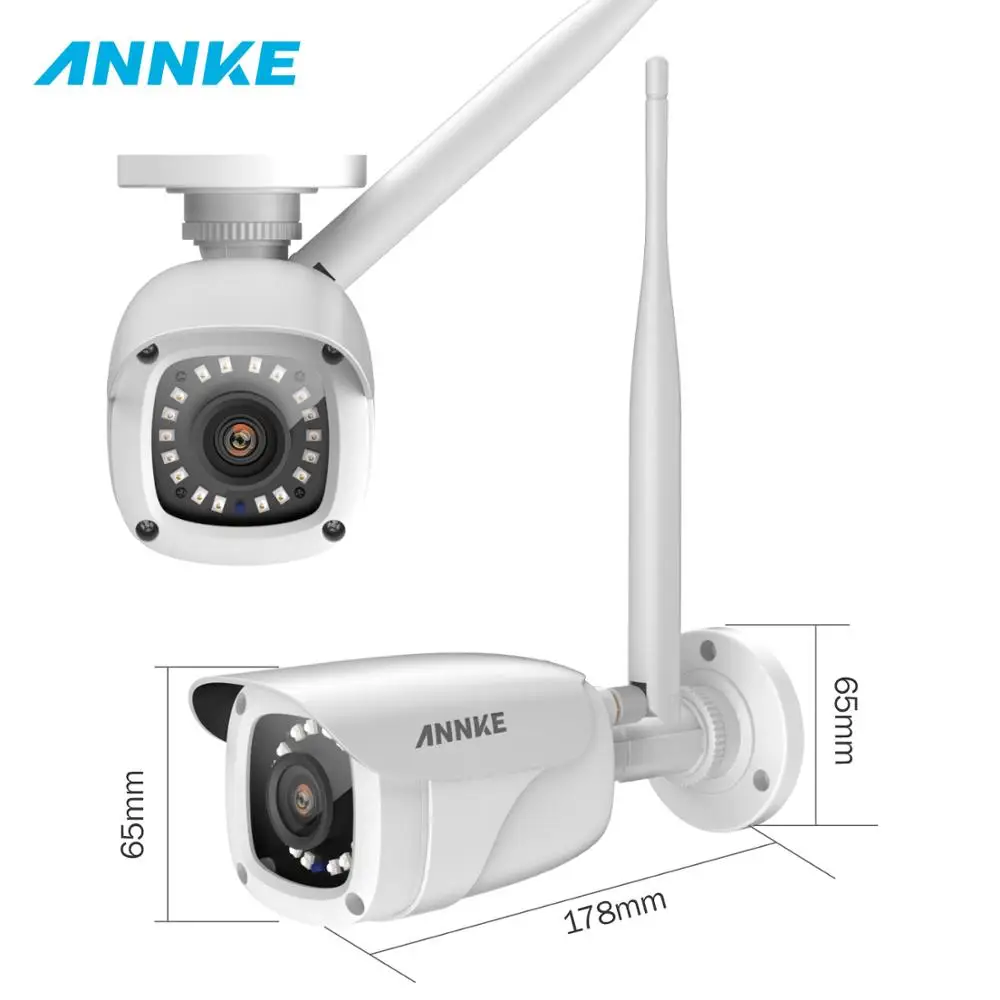 ANNKE 1 x FHD 1080P IP Wi-Fi беспроводная видеокамера система наблюдения пуля Всепогодная камера 100 футов ночного видения с умным ИК