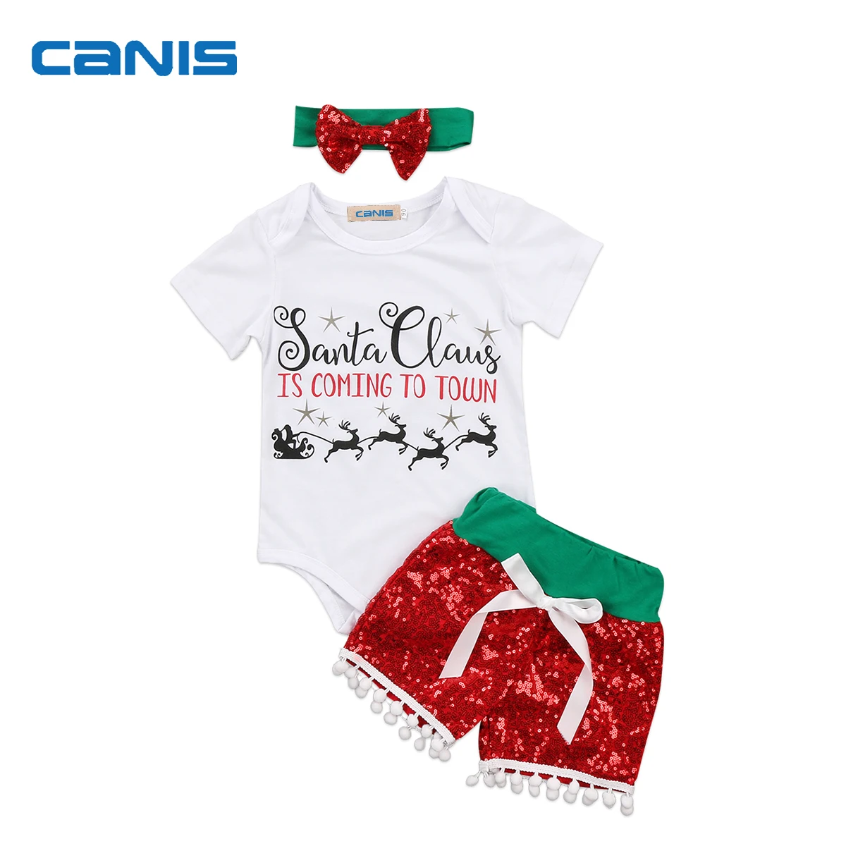 Коллекция 2017 года Одежда для новорожденных девочек рождественское боди с