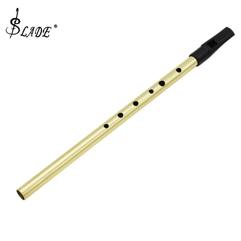 

Slade Irish Whistle Flute D Key 6 Hole Clarinet Flute Tin Penny Whistle Nickel Plated Brass Musical Instrument