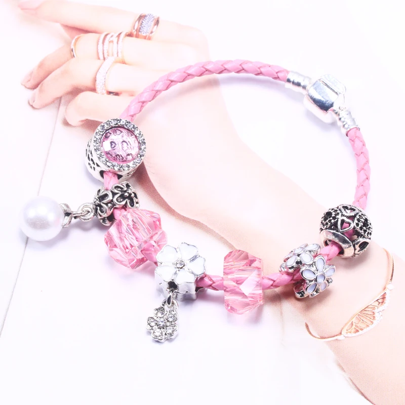 2017 новая мода королева Посеребренная цепочка Ювелирные изделия Амулеты Браслет