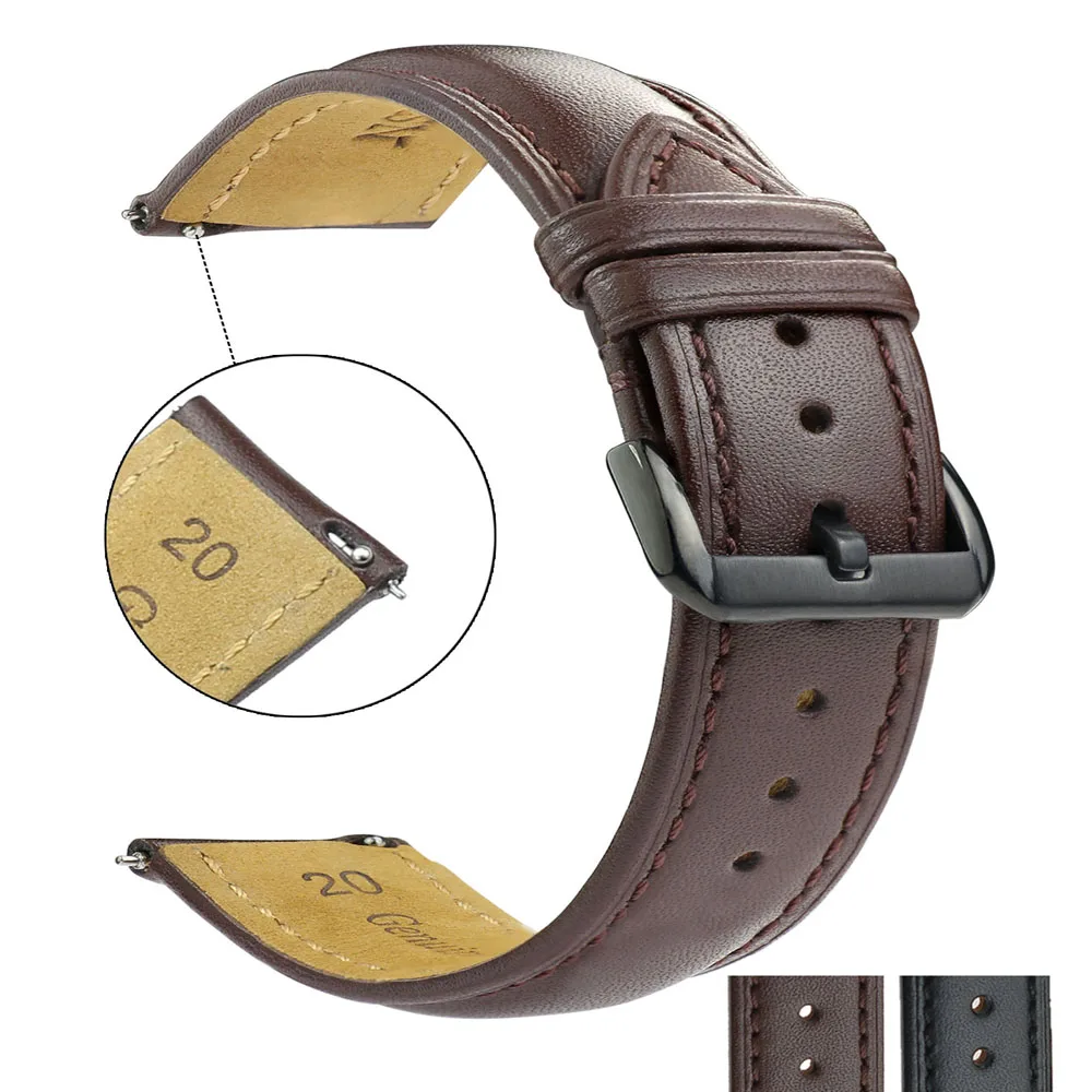 ZLIMSN Универсальный кожаный ремешок для часов Tissot Longines DW Seiko samsung gear S2 S3 huami amazfit huawei gt ремешок для часов