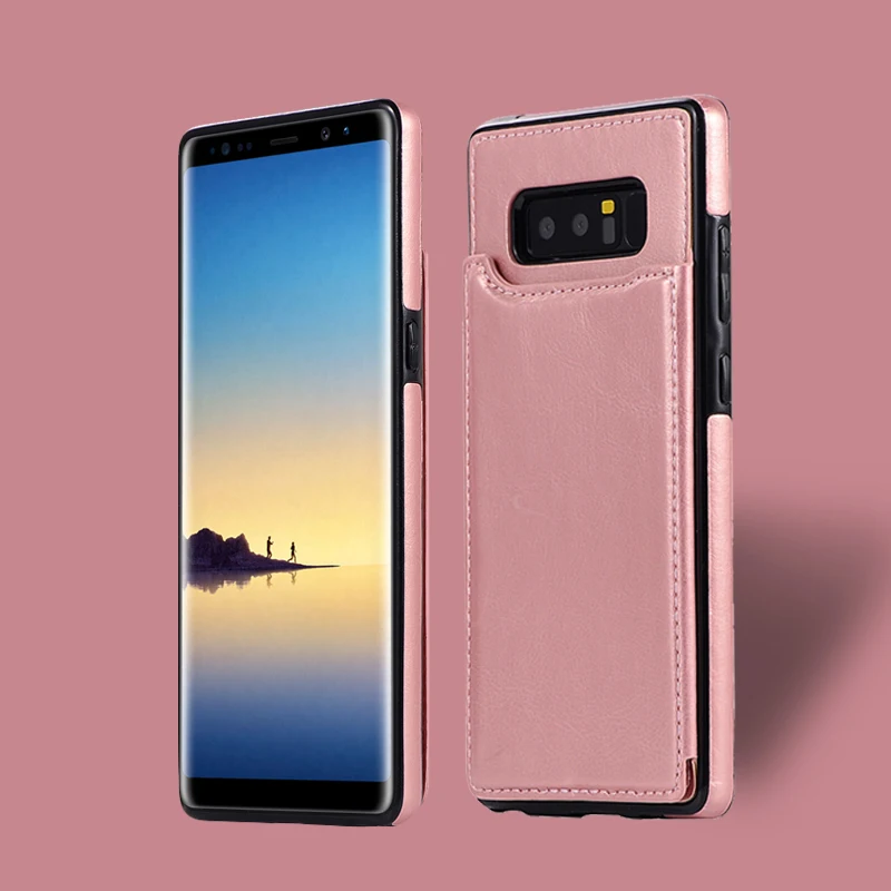 Кожаный чехол для samsung Galaxy S10 S9 S8 плюс S7 Edge Note 10 8 9 S10e A50 A30 A10 Магнитный чехол-бумажник держатель для карт с подставкой для задней панели