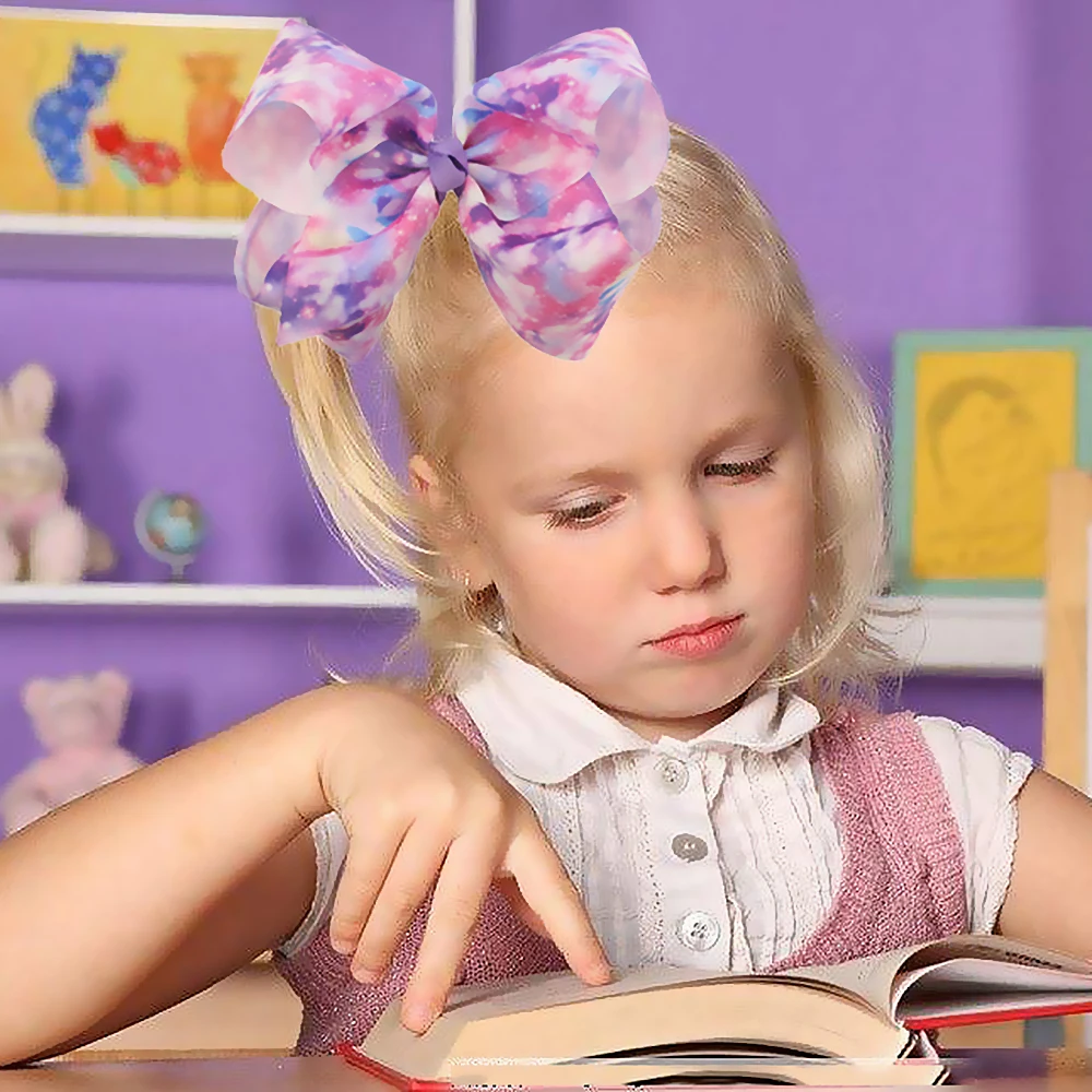 Заколка-крокодил Citygirl с бантом для девочек и детей Радужный зажим волос головной
