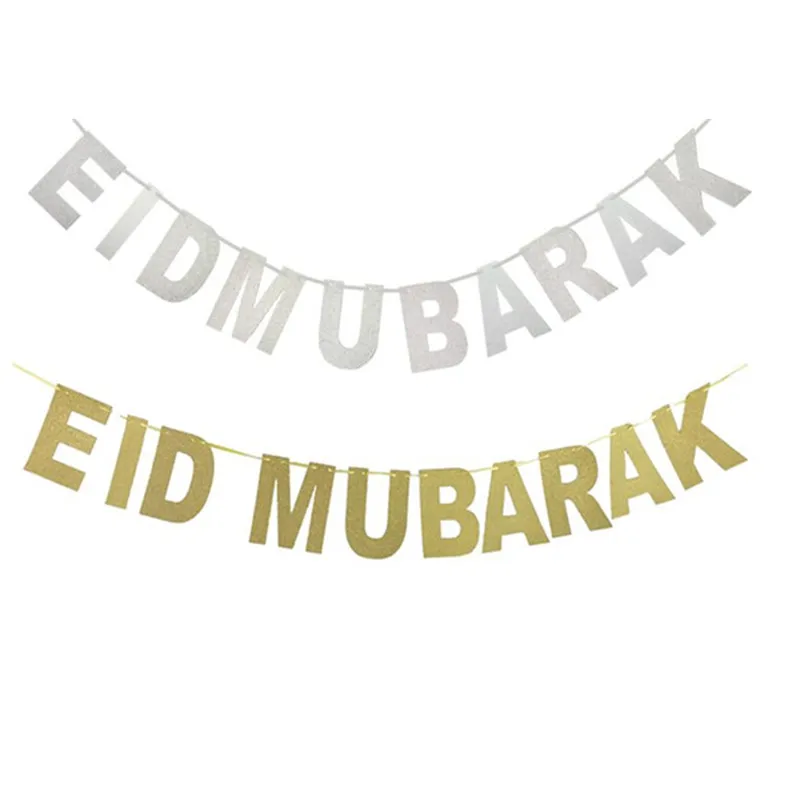 Баннерь EID MUBARAK блестящий бандаж гирлянда мусульманское украшение Мубарак товары