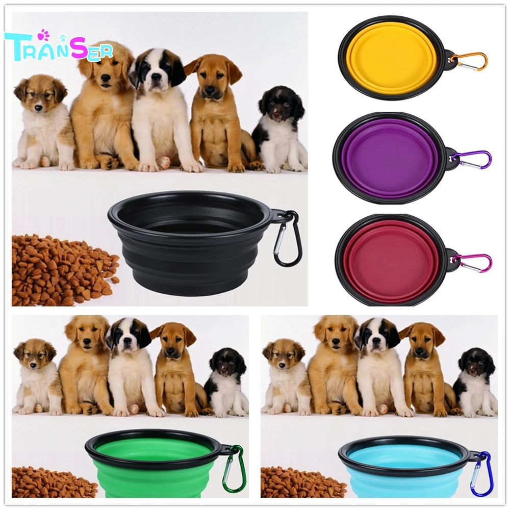Transer Pet силиконовая складная миска Портативный Складная коляска для путешествий