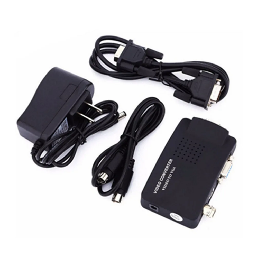 Портативный Преобразователь BNC-VGA Композитный S-видео вход в ПК VGA выход цифровой