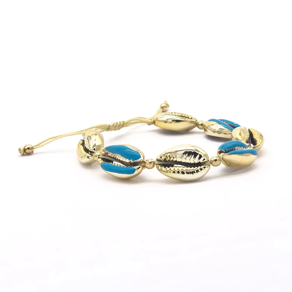 Go2boho Puka Shell браслет женские летние пляжные браслеты ювелирные изделия богемные модные Insta Pulseras Mujer золотые пластины натуральная оболочка