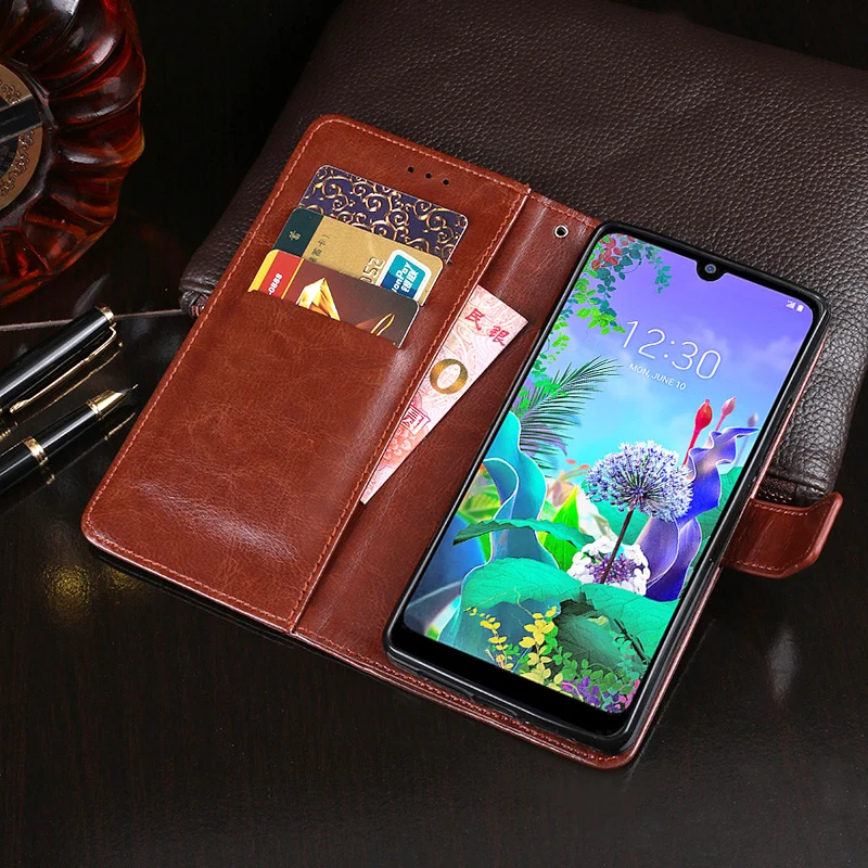 Для LG Q60 Чехол-Кошелек Флип Бизнес Кожаный Капа чехол для телефона для LG Q60 крышка Fundas с держатель для карт аксессуары