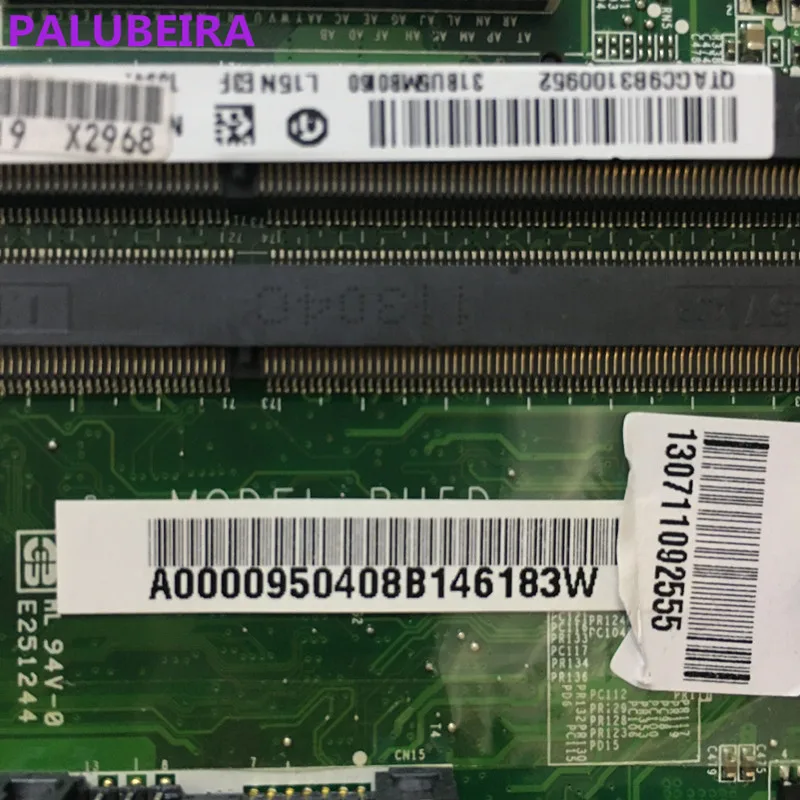 Материнская плата для ноутбука toshiba satellite L730 L735 модель DABU5DMB8E0 REV E A000095040 HM65 DDR3 100%
