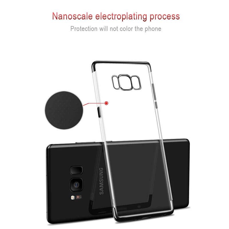 Прозрачный чехол HUKU с покрытием для телефона Samsung Galaxy S10 S9 S8 Plus мягкий силиконовый