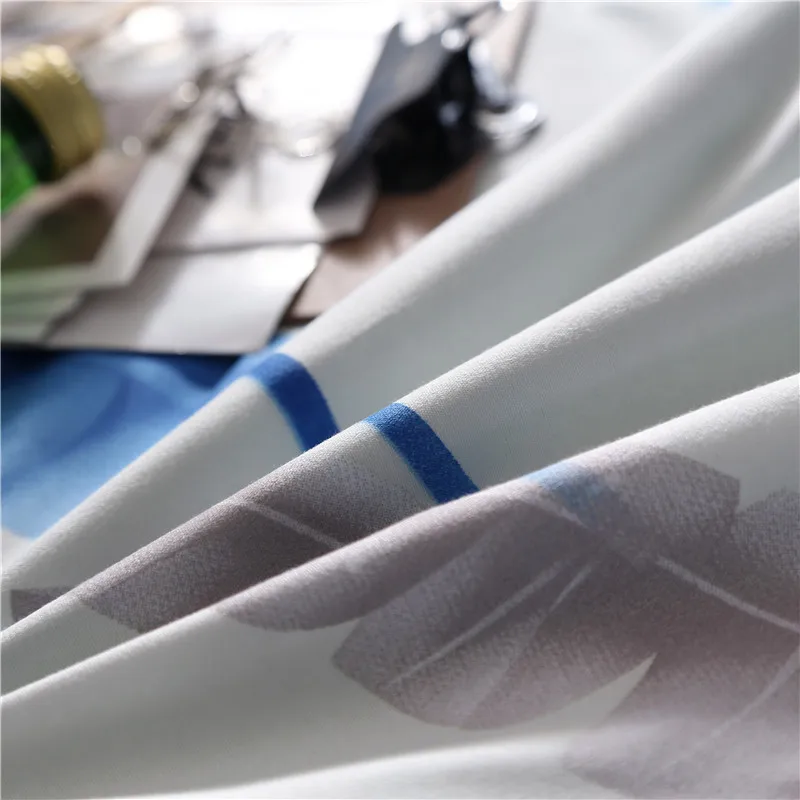 Белые и зеленые постельные комплекты пододеяльник простыни наволочки с