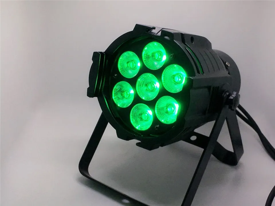 Светодиодный Миниатюрный алюминиевый Точечный светильник 7x18 Вт RGBWA + УФ 6 в 1