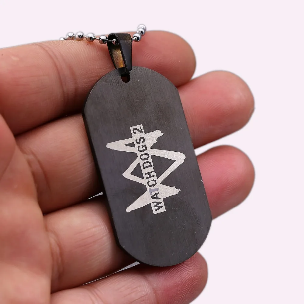 Просмотрам Товары для собак 2 брелок Dedsec dog tag кольцо для ключей держатель chaveiro игра брелок кулон мужчины ювелирные изделия подарка ys102177