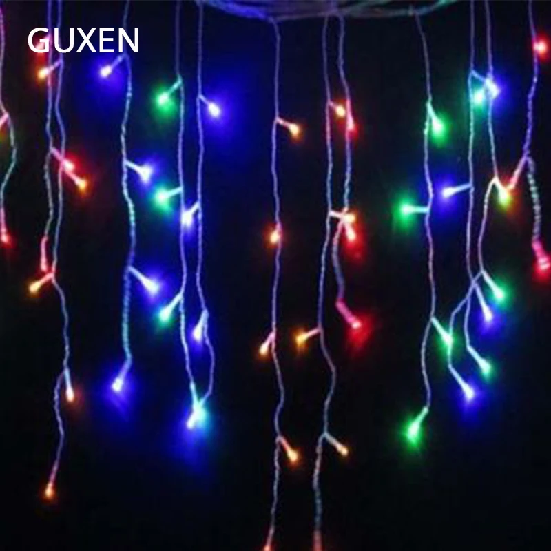 GUXEN, украшение, 3,5 м, сосулька, Рождественский светодиодный, гирлянда, сказочный светильник, лампа, Свадебный светильник, гирлянда, для дня рождения, вечеринки, для сада, занавески, Декор