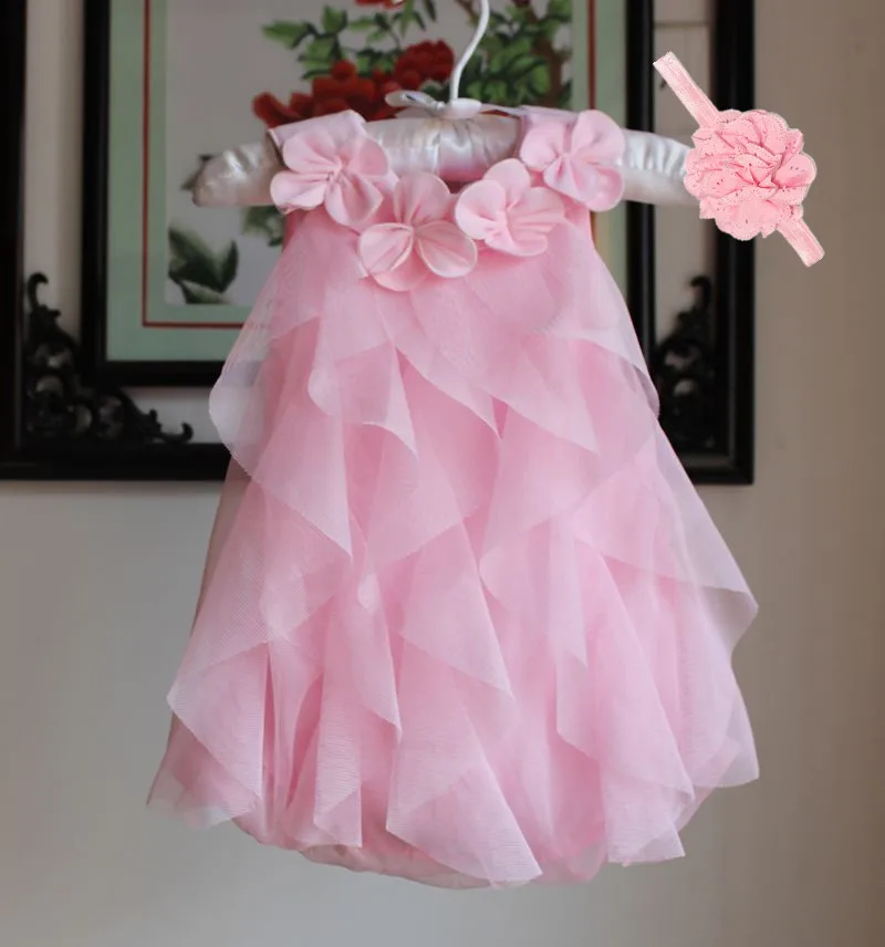 Девочек dress 2017 лето шифон вечернее младенческой 1 год рождения baby girl одежда платья