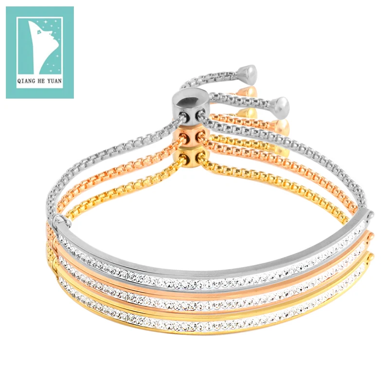 2018 модные нержавеющая сталь Очаровательная цепь браслеты для женщин золотистый