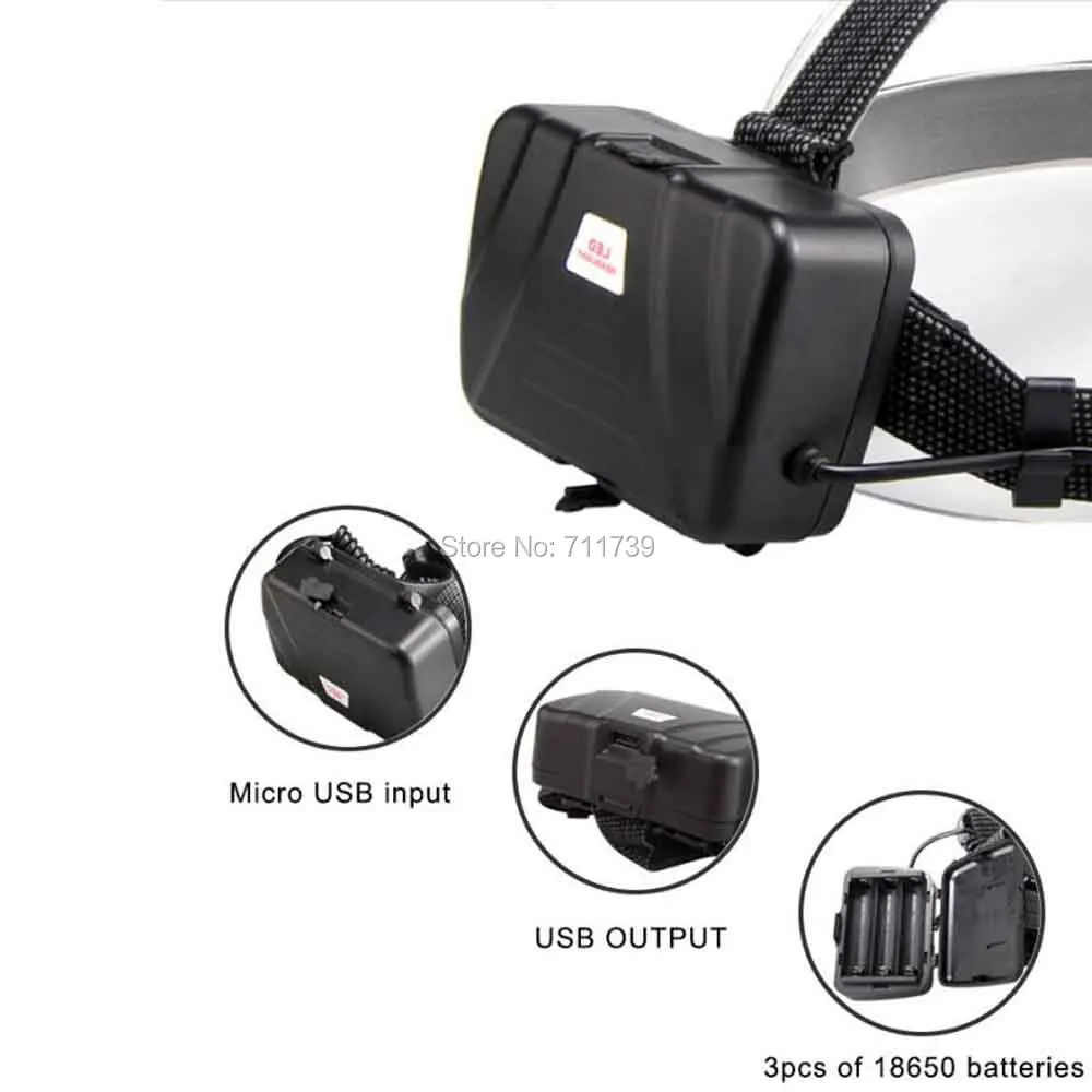Alonefire HP37 50000Lums USB Перезаряжаемый светодиодный налобный фонарь XHP70.2 светодиодный налобный светильник фонарь 18650 Аккумулятор для рыбалки