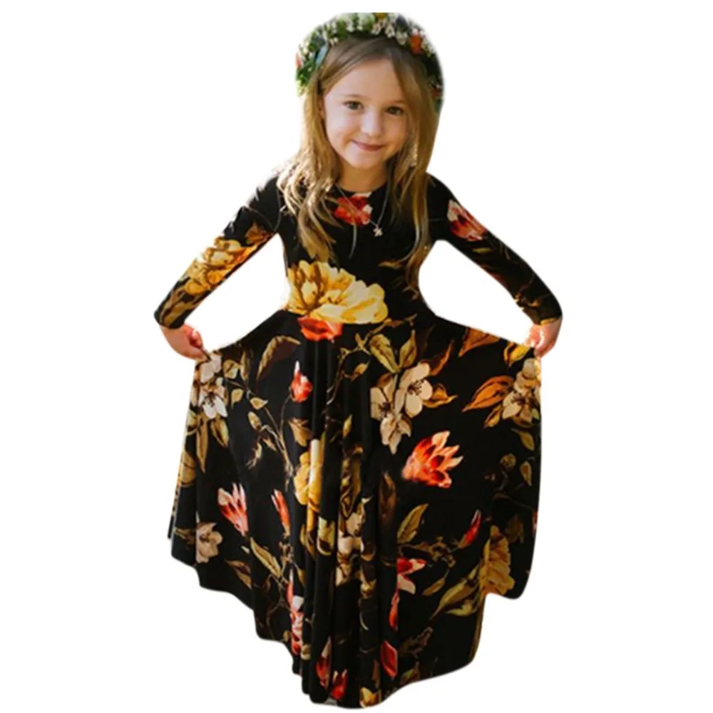 Детское платье принцессы без рукавов Вечерние Платья с цветочным принтом летний