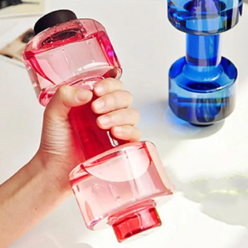 550 мл Пластиковые гантели большой емкости Спортивная бутылка для воды занятий