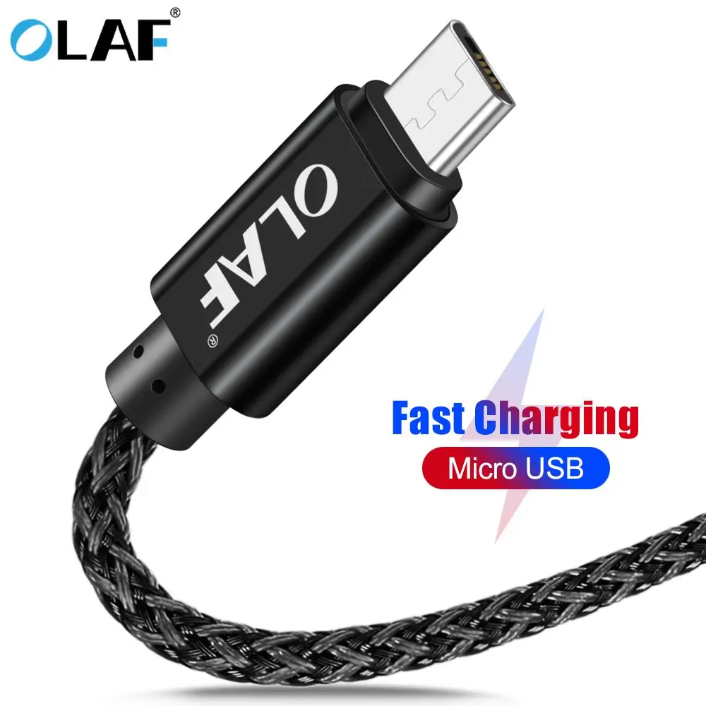 Кабель Micro USB OLAF кабель для быстрой зарядки и передачи данных 2 4 А Samsung s7 Xiaomi LG Tablet