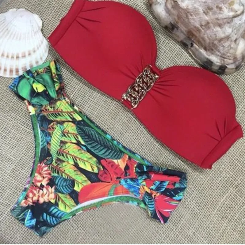 2017 плюс размер купальный костюм бикини купальник женский пляжная одежда набор