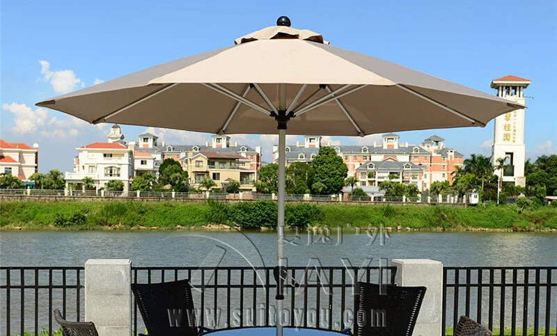 Kaufen 2,7 Meter Aluminium Außen Strand Sonnenschirm Terrasse Sonnenschirm Sonnenschirm Garten Möbel Abdeckung (keine Basis)