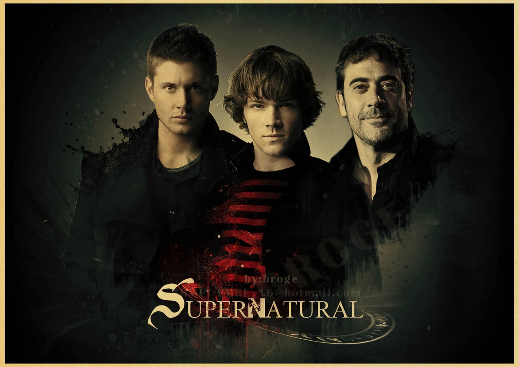 Постер сериала "Сверхъестественное" Jensen Ackles винтажные плакаты и принты крафт-бумага барная комната Домашний декор Настенная Наклейка - Цвет: K105