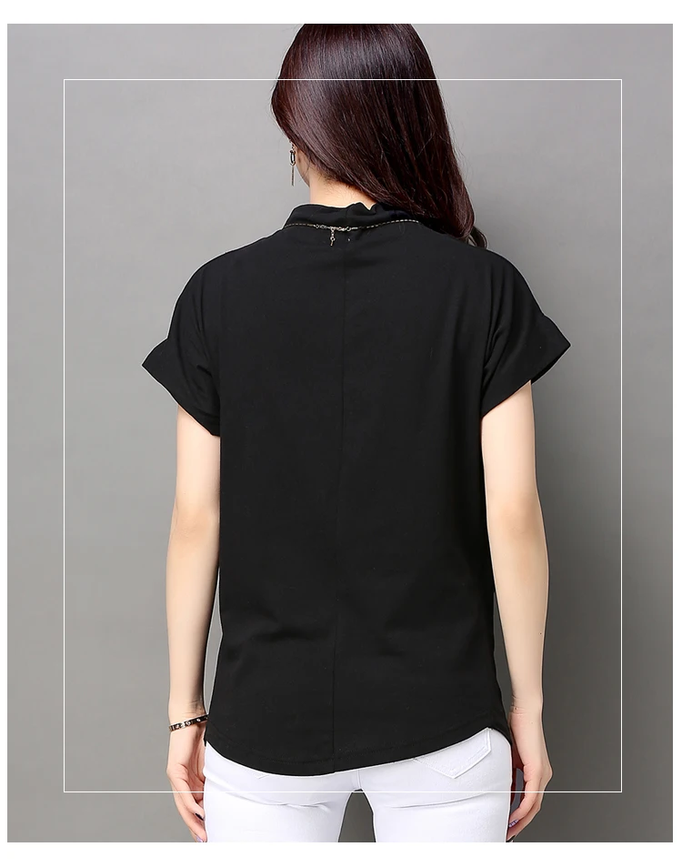 Blusas y Camisas Mujer, женские летние модные топы с высоким воротом и рукавами летучая мышь, женские повседневные блузки из хлопка, свободные женские рубашки