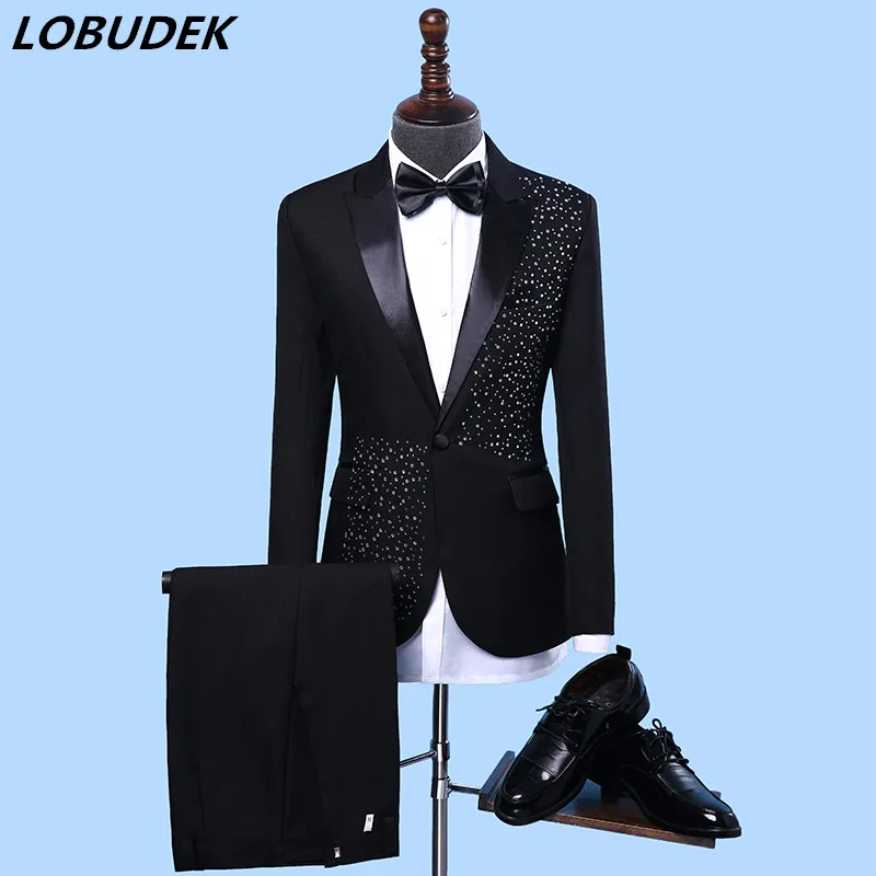 Взрослые мужские костюмы сценический костюм облегающая одежда для жениха