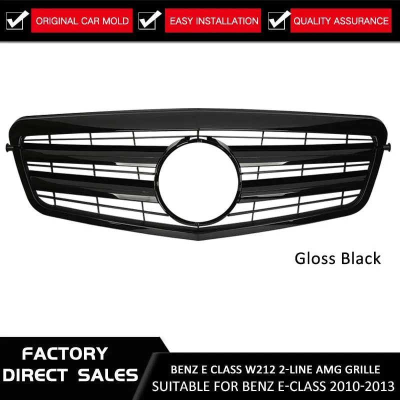 Передний гриль для Mercedes Benz W212 E250 E550 E350 E63 AMG 2010 2011 2012 2013 глянцевый черный матовый