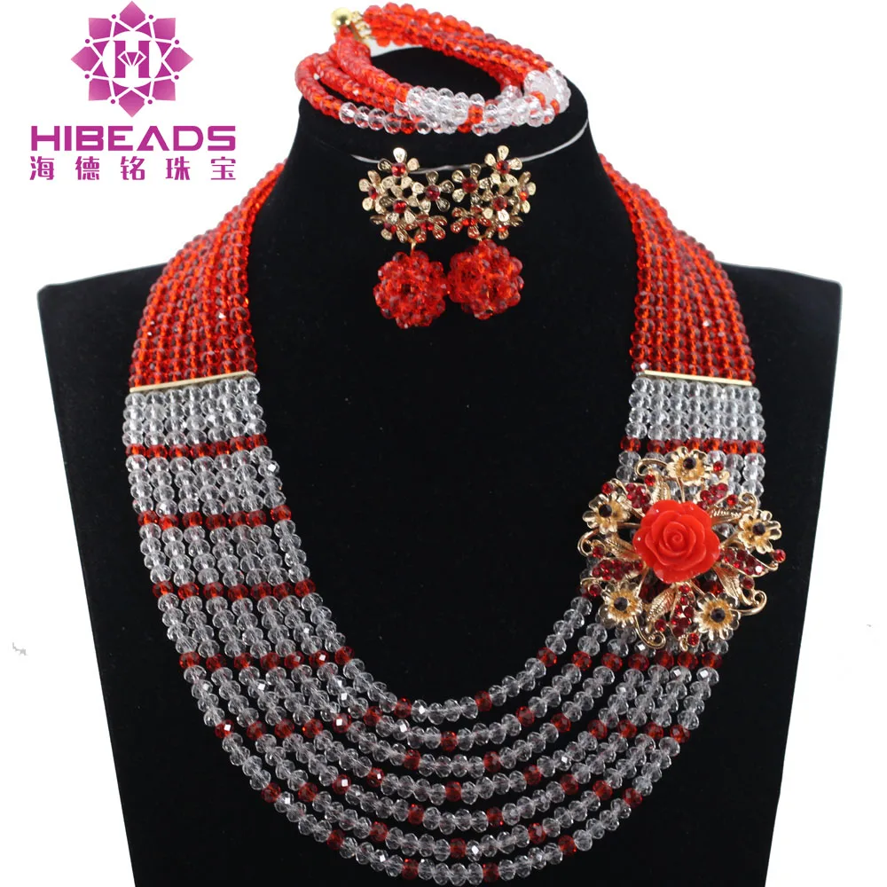 Новое поступление хрустальные бусины Afriacn Свадебный комплект ювелирных изделий