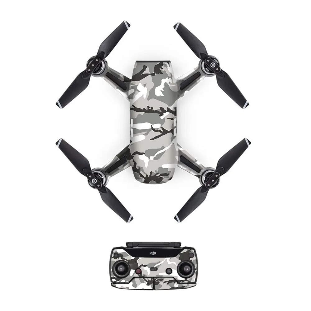Камуфляж DJI Mavic Spark стикер s батарея наклейка пульт дистанционного управления кожи