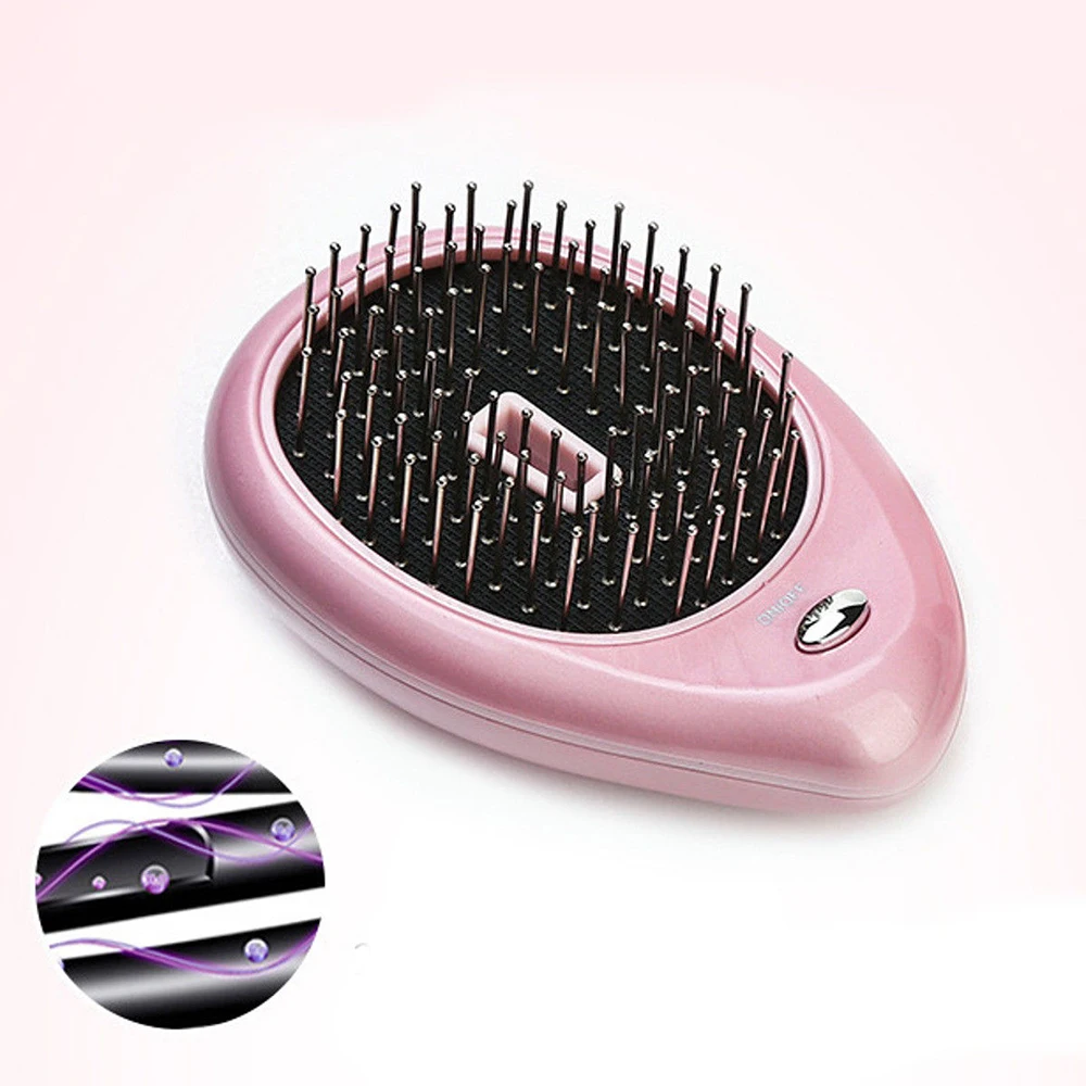 

Pro Portable Electric Ionic Hairbrush Mini Ion Hair Brush Comb Massage Promote Blood Circulation Comb Arrival Dropshipping
