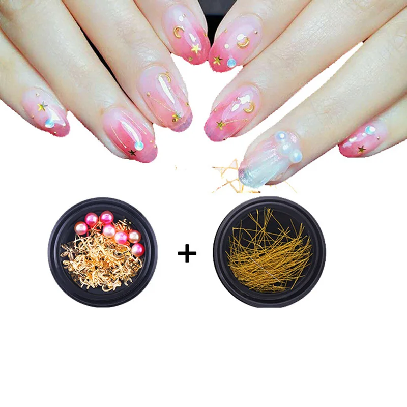 НОВЫЕ шпильки 3D металлические заклепки для украшения ногтей в банке DIY | Красота и