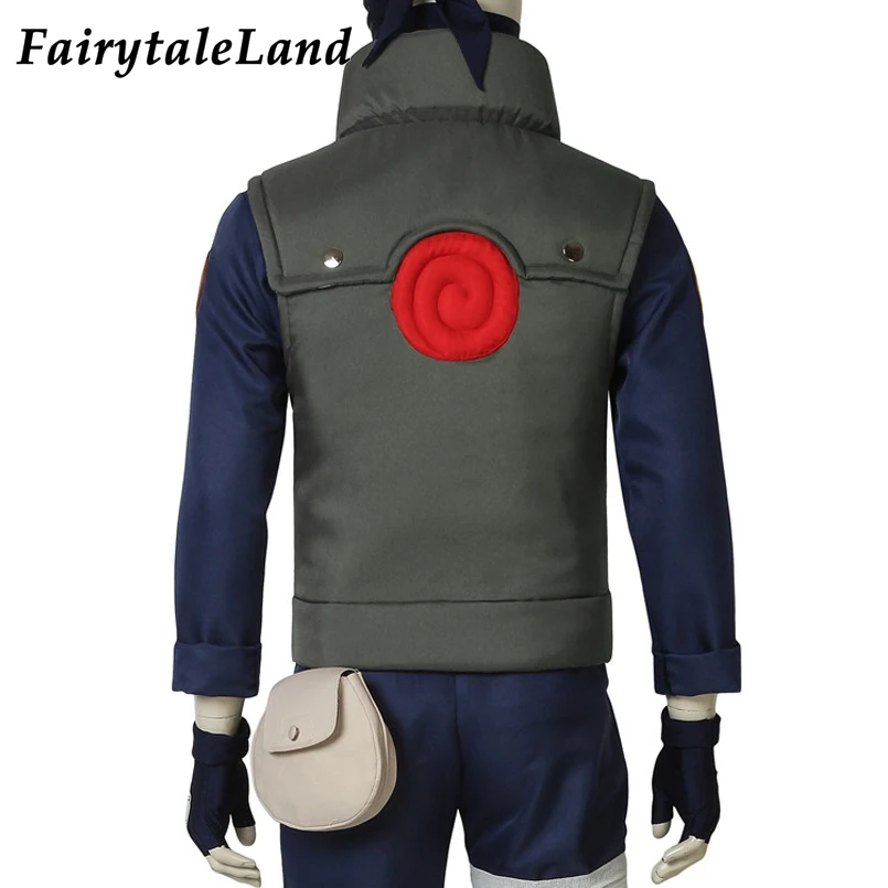 Hatake Kakashi Vest Cosplay Halloween Suit Custom Made Hot Anime Uzumaki Costume Hatake Kakashi Jacket