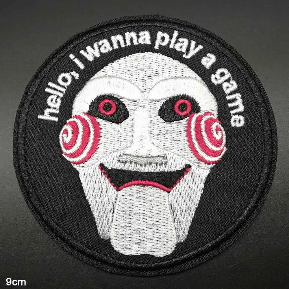 Пила из фильма Я хочу играть в игру ужас Hollaween вышивка утюгом нашивки для одежды