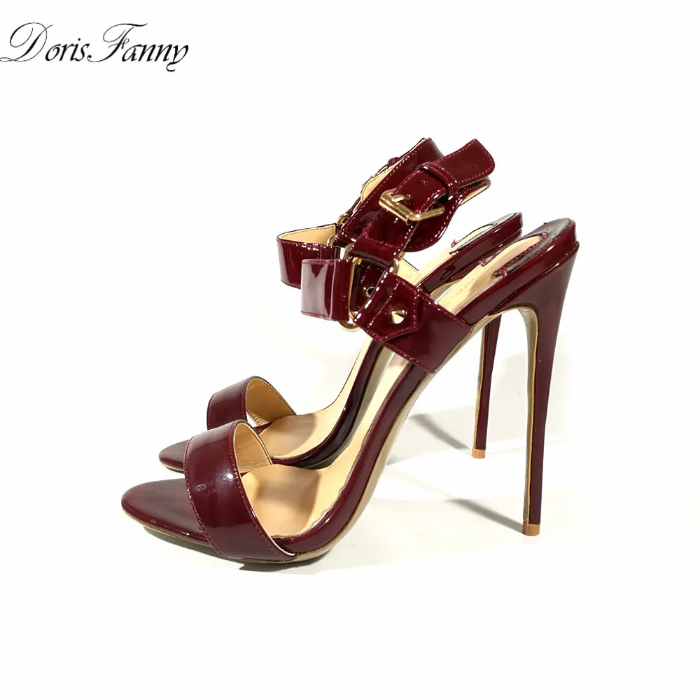 Босоножки DorisFanny женские на высоком каблуке пикантные сандалии с ремешком пятке